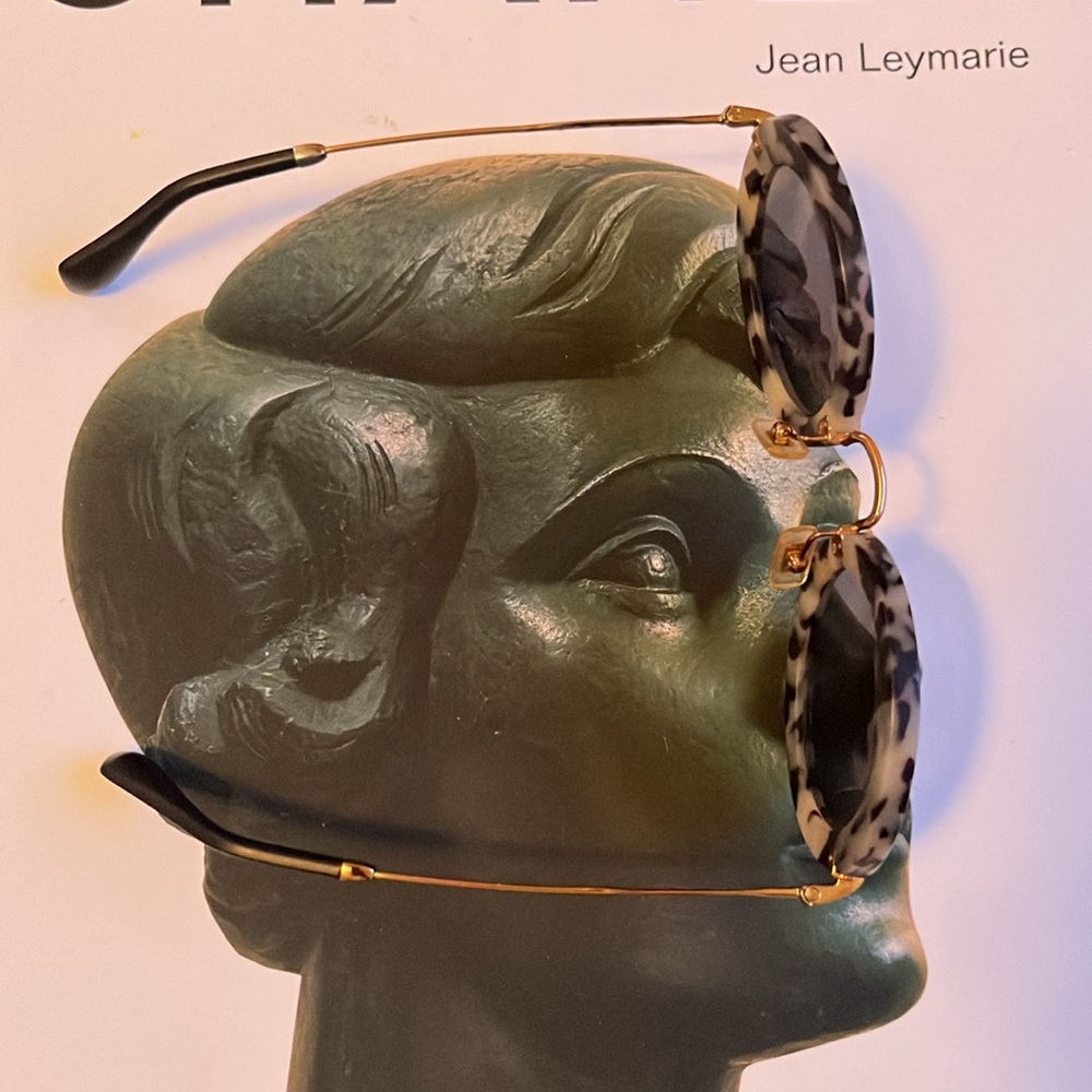 Miu Miu Round Black & White Tortoise Sunglasses - image 2